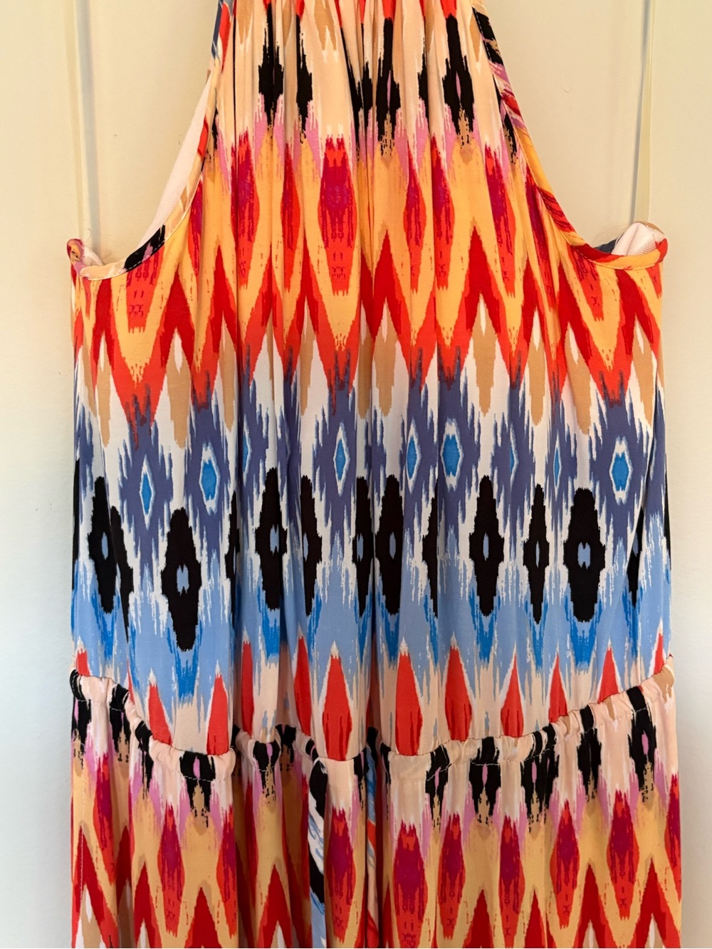Athleta Red, Blue and Cream Printed Dress - Picture 3 of 3